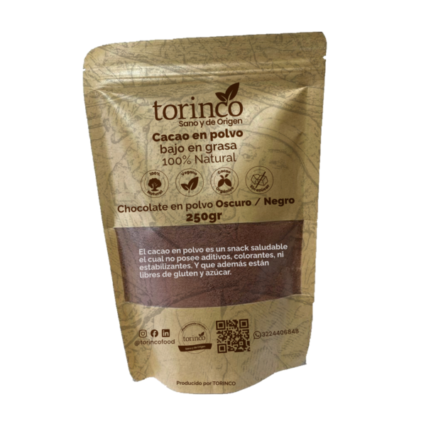 Torinco - Cacao en polvo bajo en grasa 100% Natural