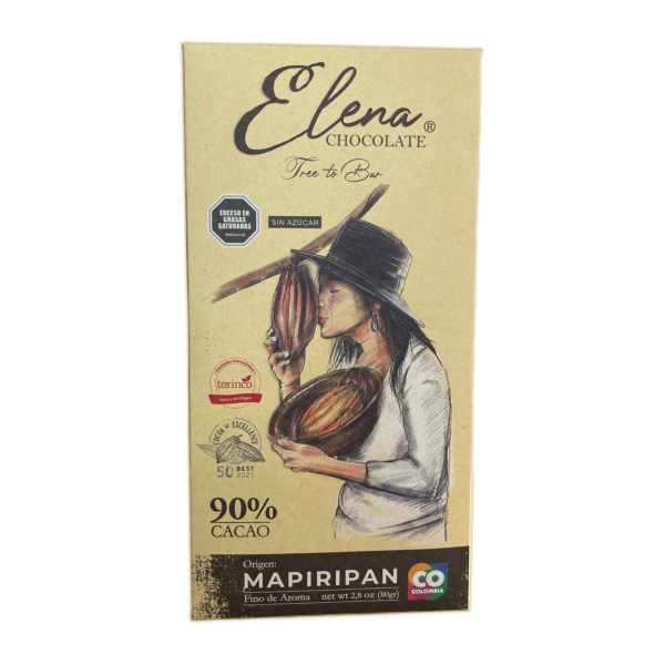 Elena Chocolate en barra 90% Cacao